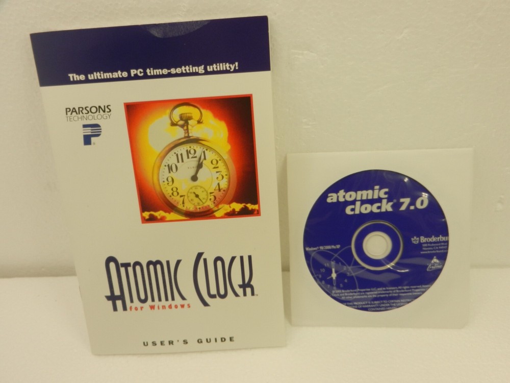 VINTAGE - Atomic Clock For Windows - Parsons Technology PC Time-Setting - RARE *