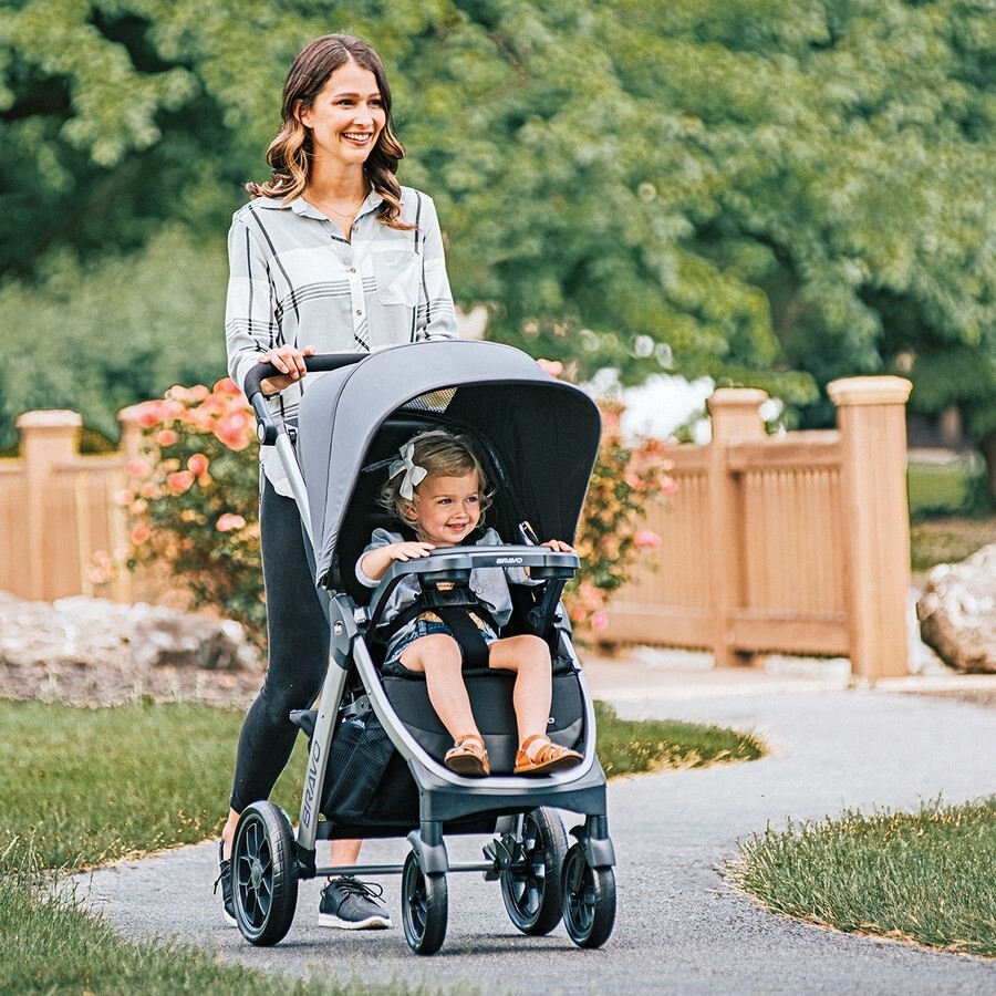 Chicco Bravo Quick-Fold Stroller Black New