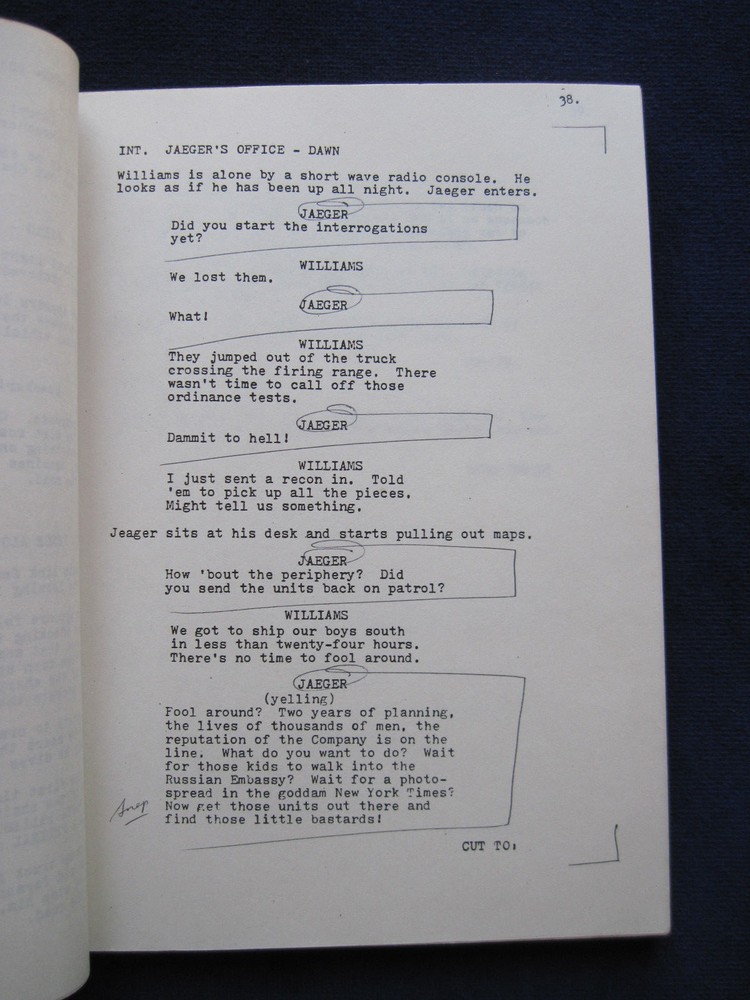 ORIGINAL TV SCRIPT for RUNNING SCARED - BRADFORD DILLMAN'S Copy with His Notes