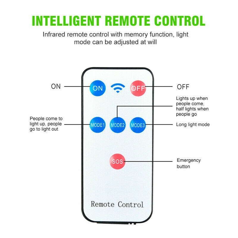 Outdoor Solar Wall Lights LED Motion Sensor Bright Flood Street Lamp 3 Modes