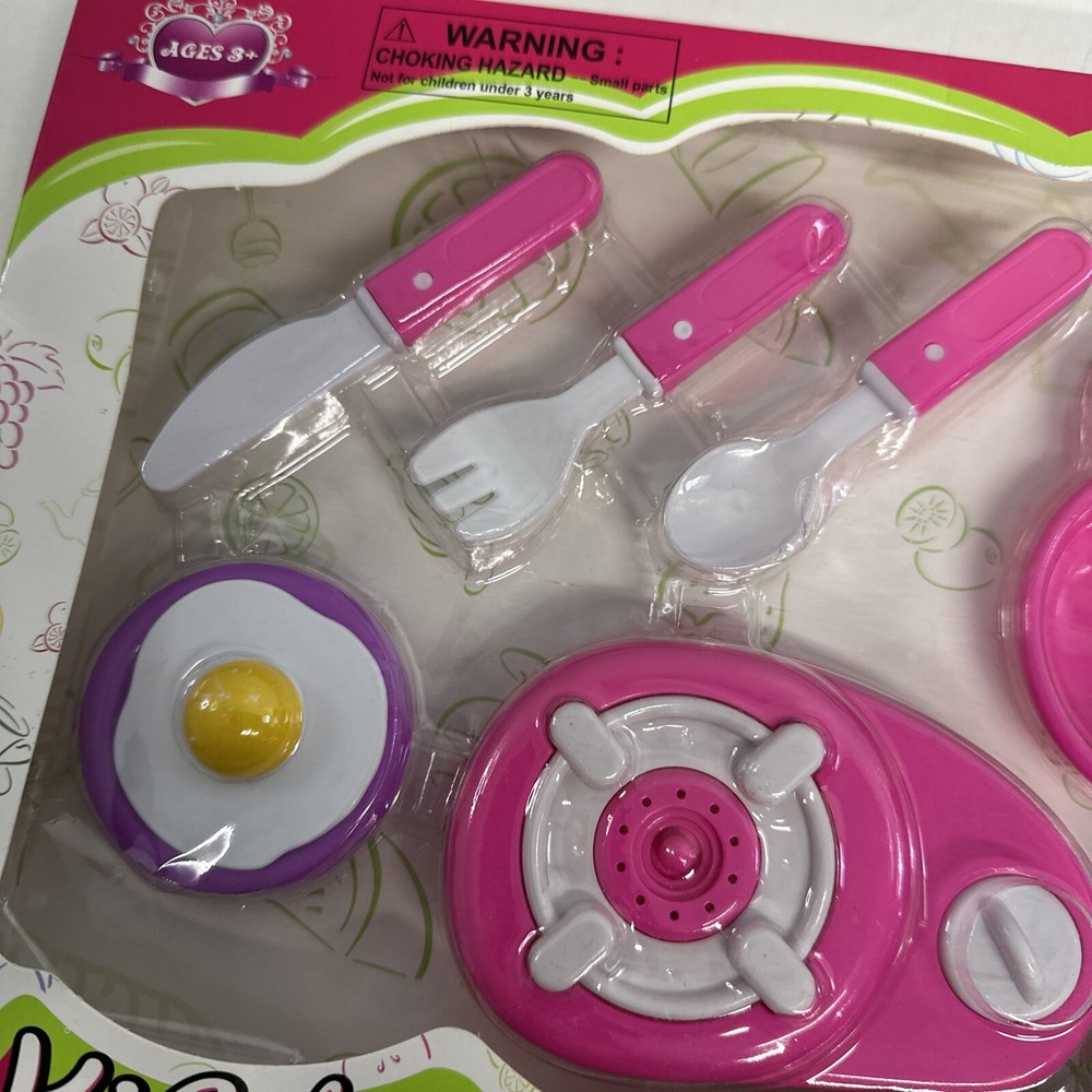 Kitchen Toy tool set kids Ags 3+ Tiny kitchen make beleive accessories Pan egg b