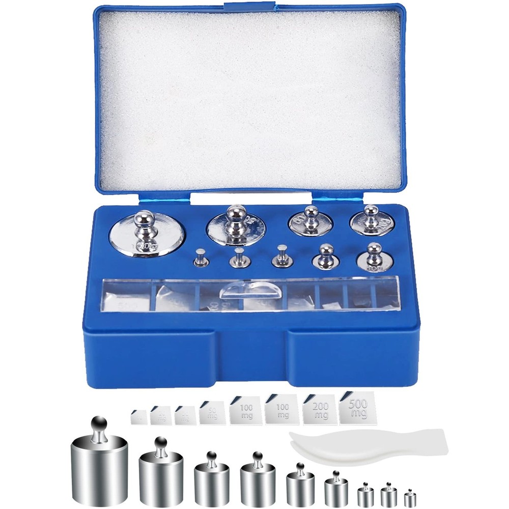 17 Pcs Calibration Weights Set, 10mg-100g Grams Weights Calibration, Precisio...