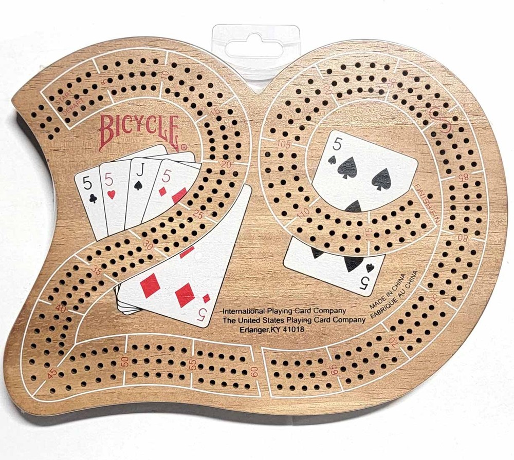 Bicycle 29 Cribbage Board with Pegs