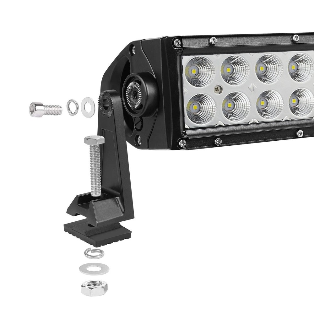 2x Universal Mounting Brackets Base Side Rotating LED Work Light Bar Bracket