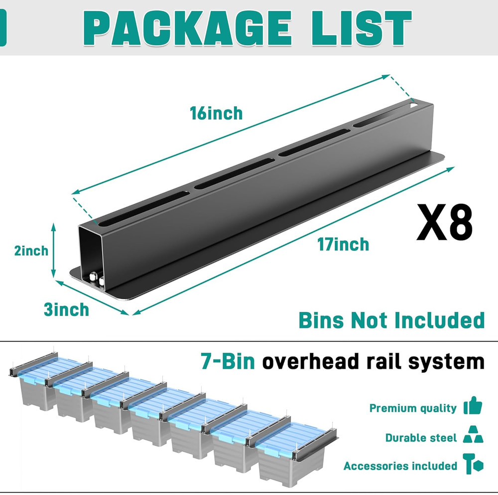 Ceiling Storage Rack, Heavy Duty Overhead Storage Rack for Garage, Adjustable Ce