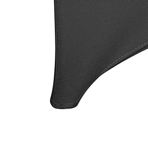 4FT Spandex Table Cover Rectangular Stretch 48" x 30" (Rectangular) Black