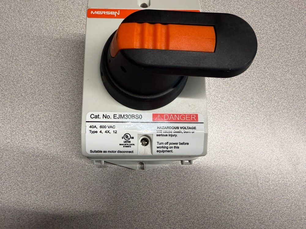DISCONNECT SWITCH, 40 AMP, 600VAC, MERSEN EJM30BS0