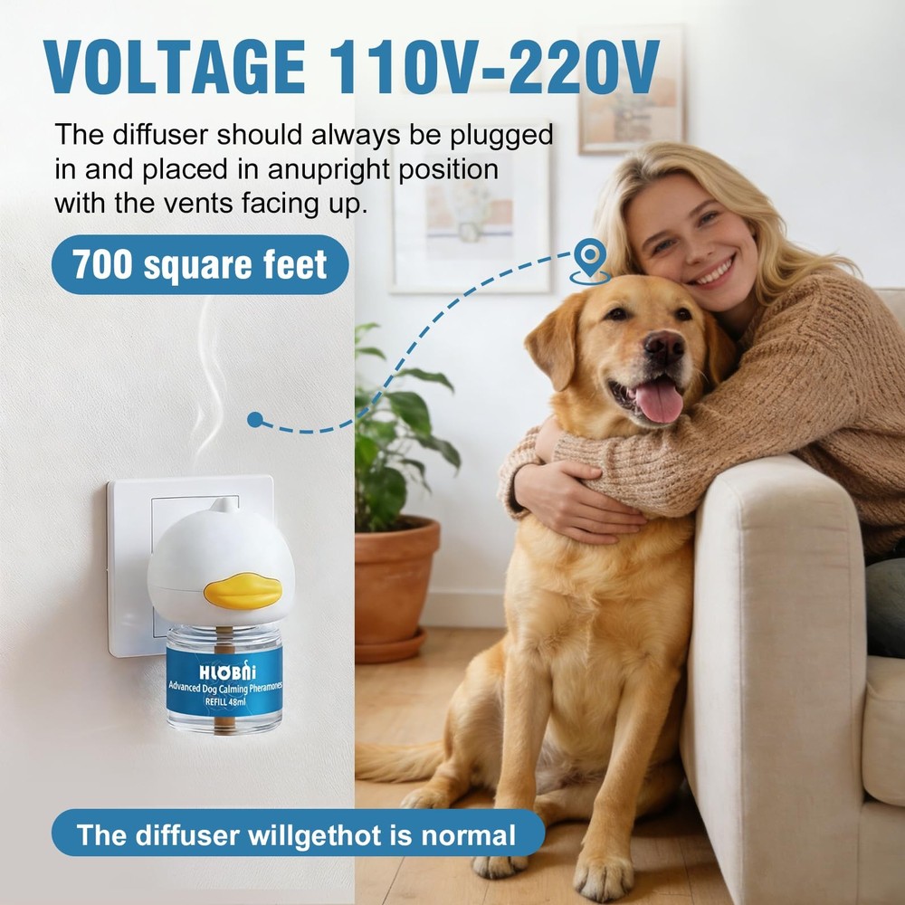Dog Calming Diffuser – 2-Pack Pheromone 2 Count (Pack of 1), Blue