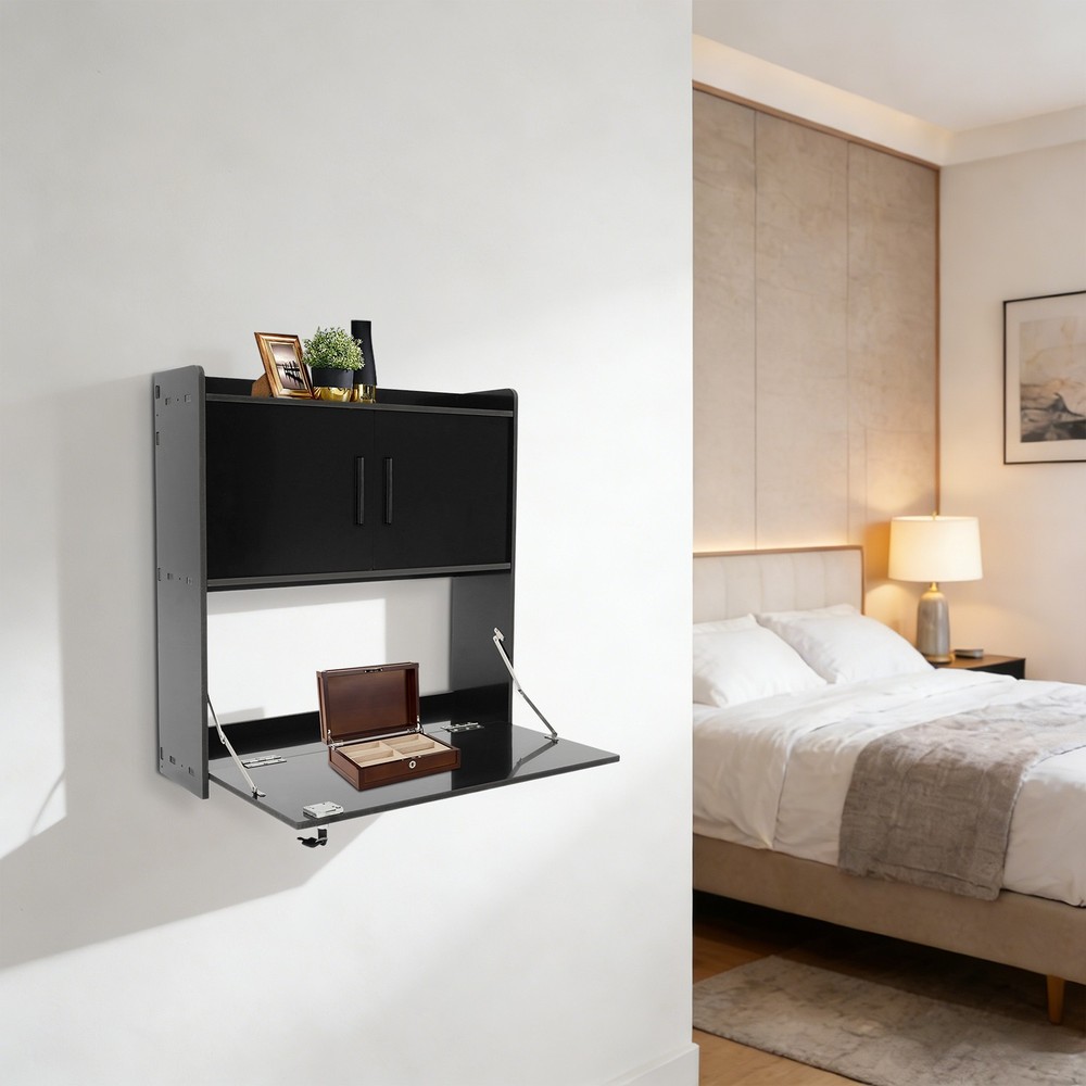 Wall Mounted Desk Cabinet Multifunctional Fold Down Laptop Table Folding Table