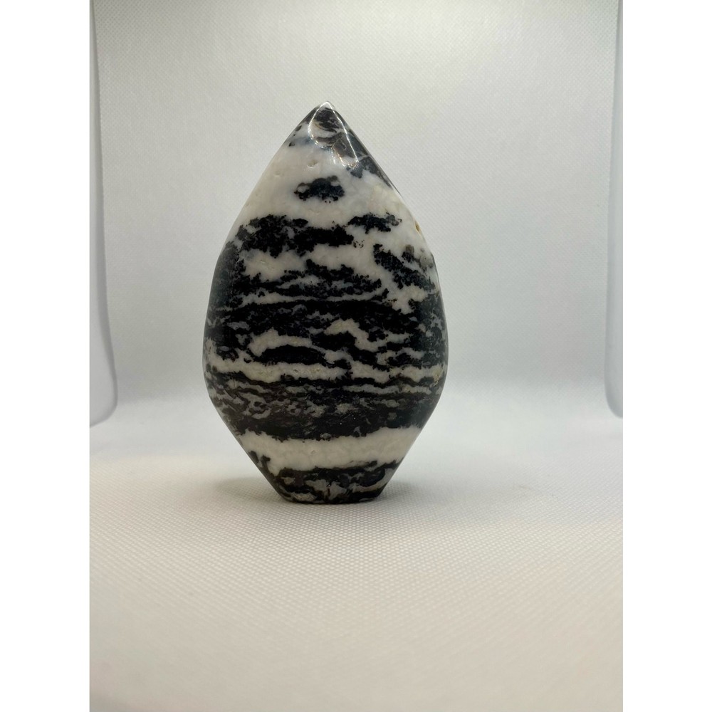 Zebra Jasper Teardrop Flame Freeform