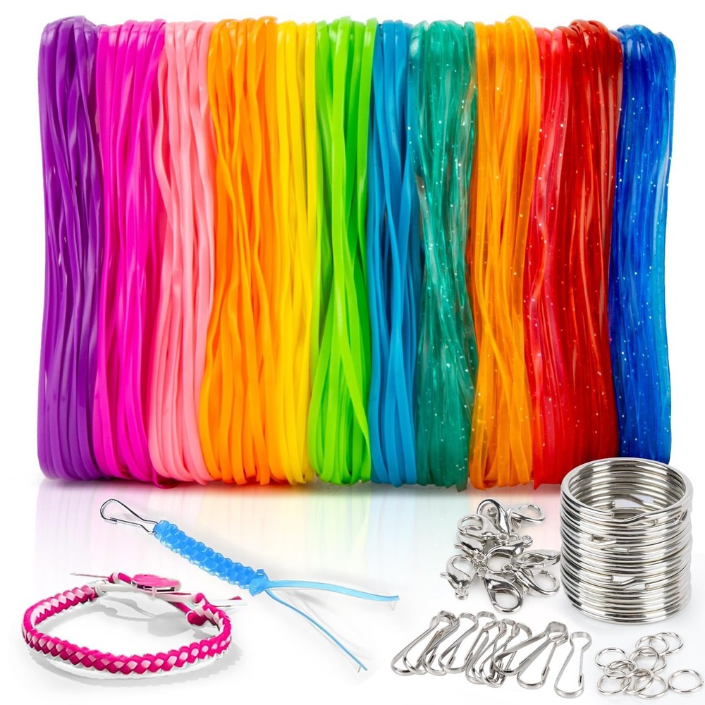 Plastic Lanyard String Kit - Lanyard Making Kit,Plastic String Lacing Cord fo...