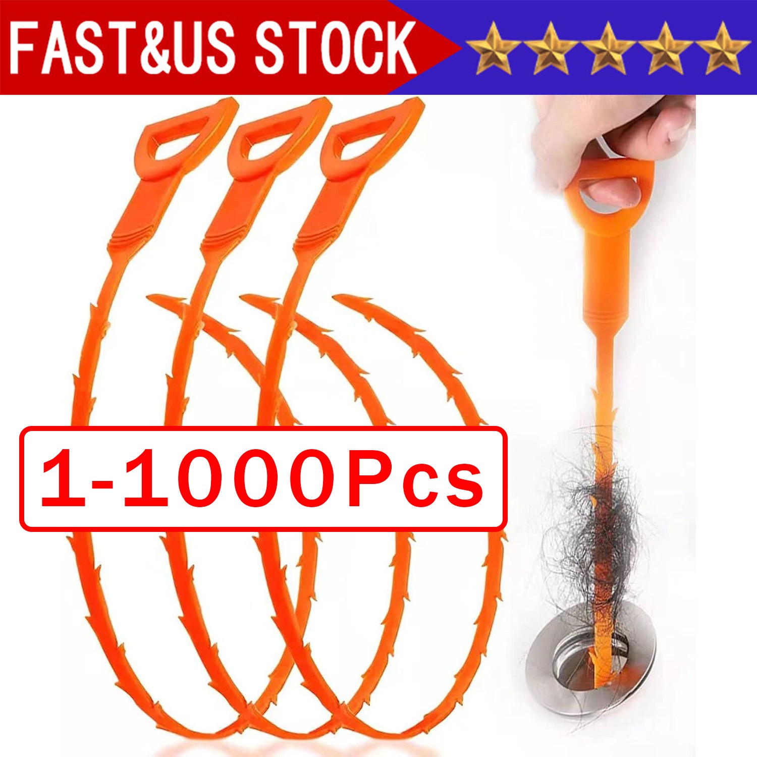 Drain Hair Catcher 20 Inch Drain Snake Shower Drain Hair Trap Clog Remover Lot