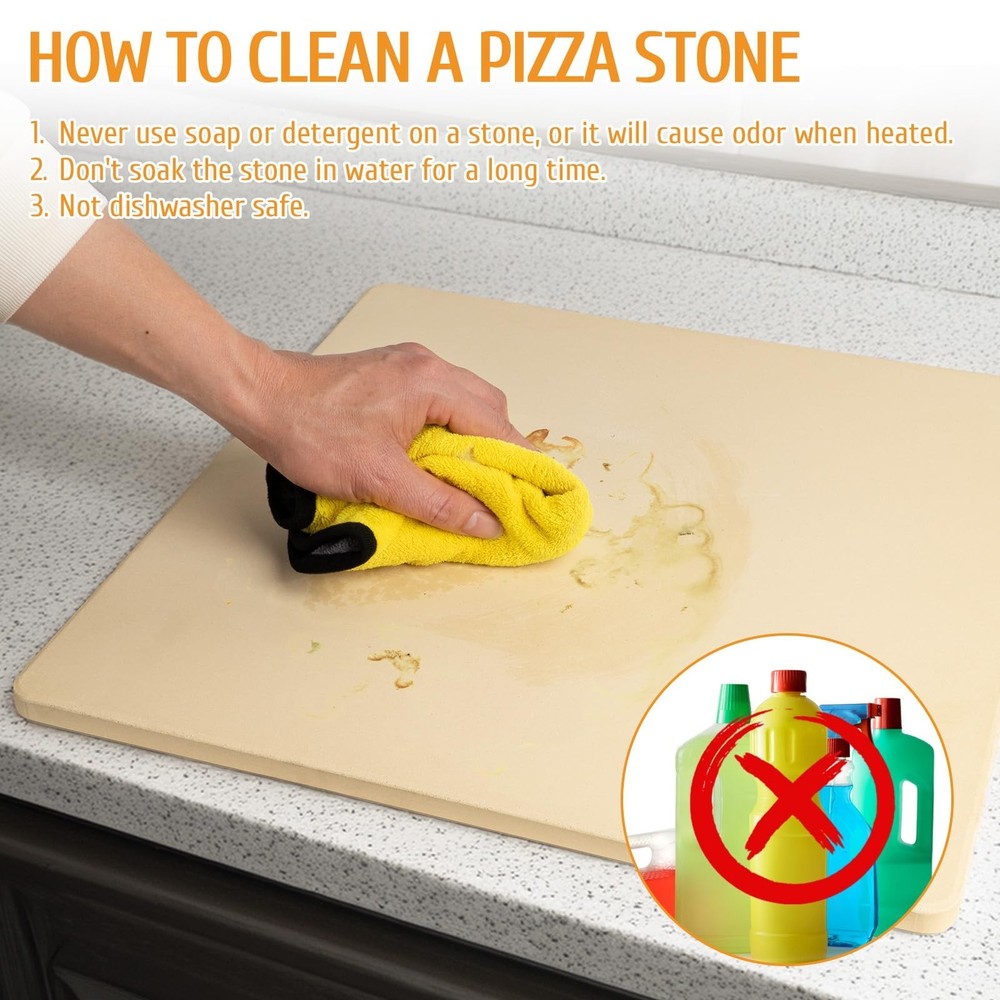 Extra Large Pizza Stone 22" x 14",Cooking Stone for Grill Rectangular, Baking...