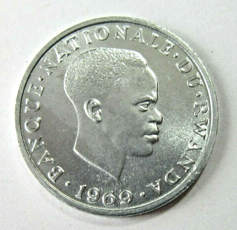 RWANDA. 1 FRANC, 1969. UNCIRCULATED.