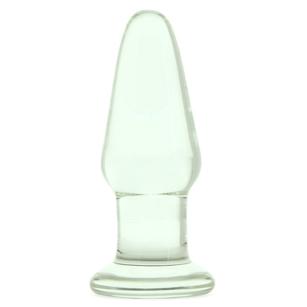 Butt Plug 3.5" Glass Beginner Smooth Anal Probe
