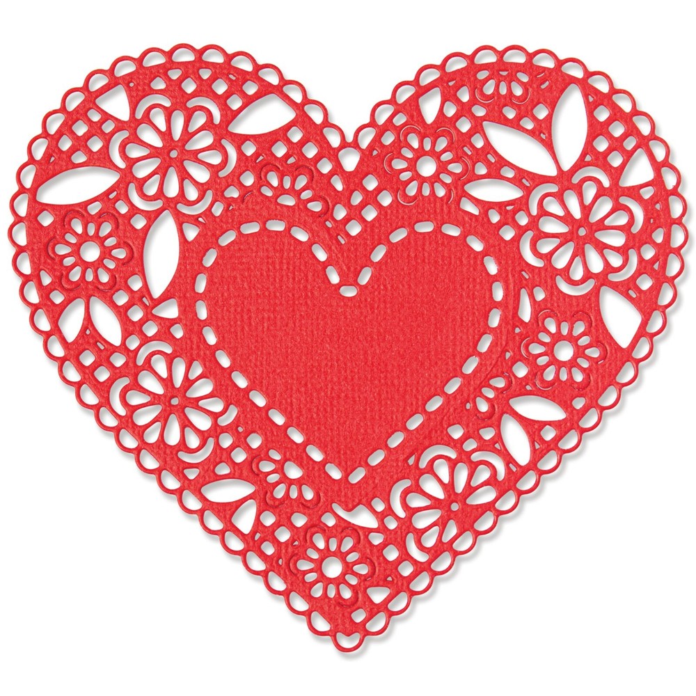 Sizzix Thinlits Doily Heart 10 pk set #666017 Retail $24.99 by Jennifer Ogborn