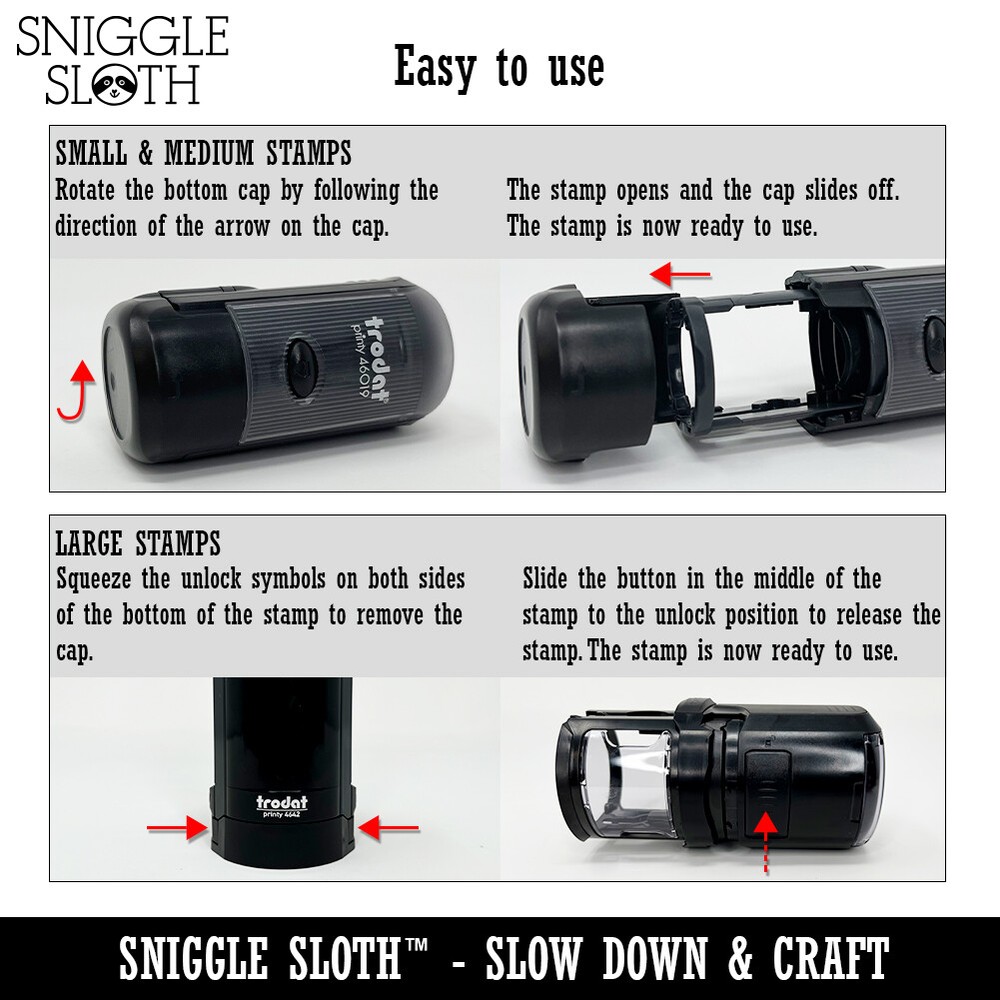 Cute Car Self-Inking Rubber Stamp Ink Stamper