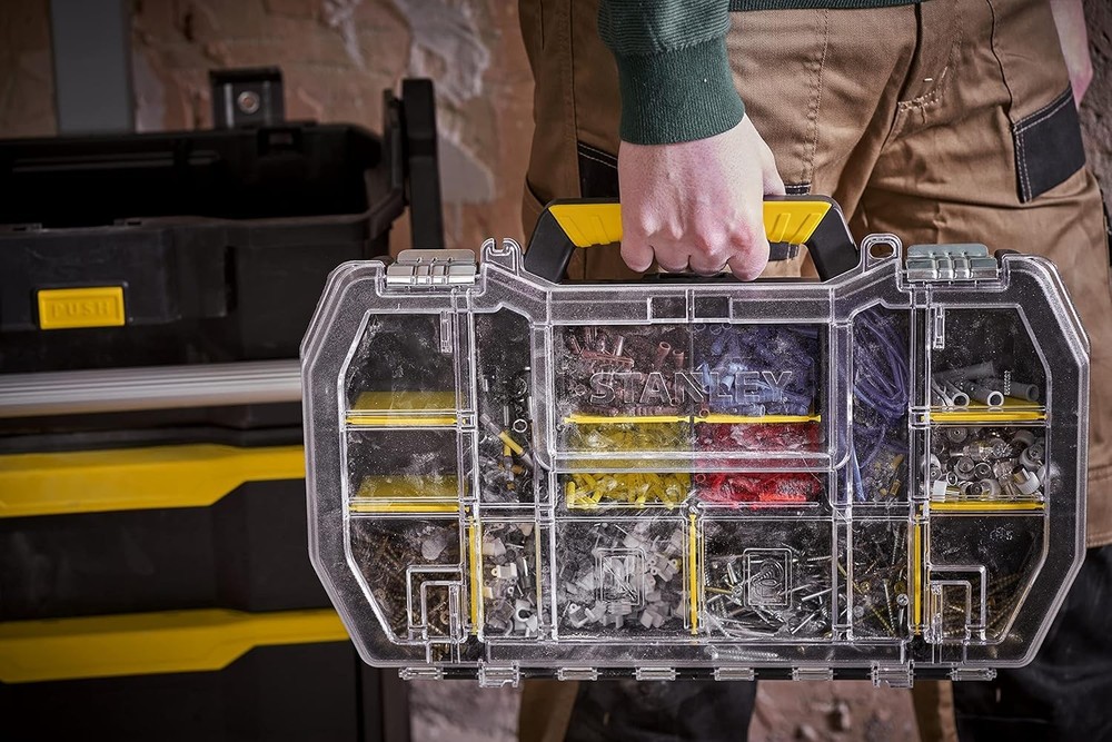 2-in-1 Rolling Workshop Tool Box Empty Tool Box 53 x 75.60 x 32 cm Tool Carrier