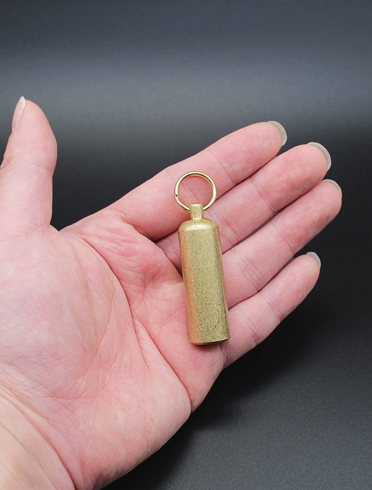 PPFISH Mini Brass Lighter - EDC Peanut Keychain - Waterproof Fire...