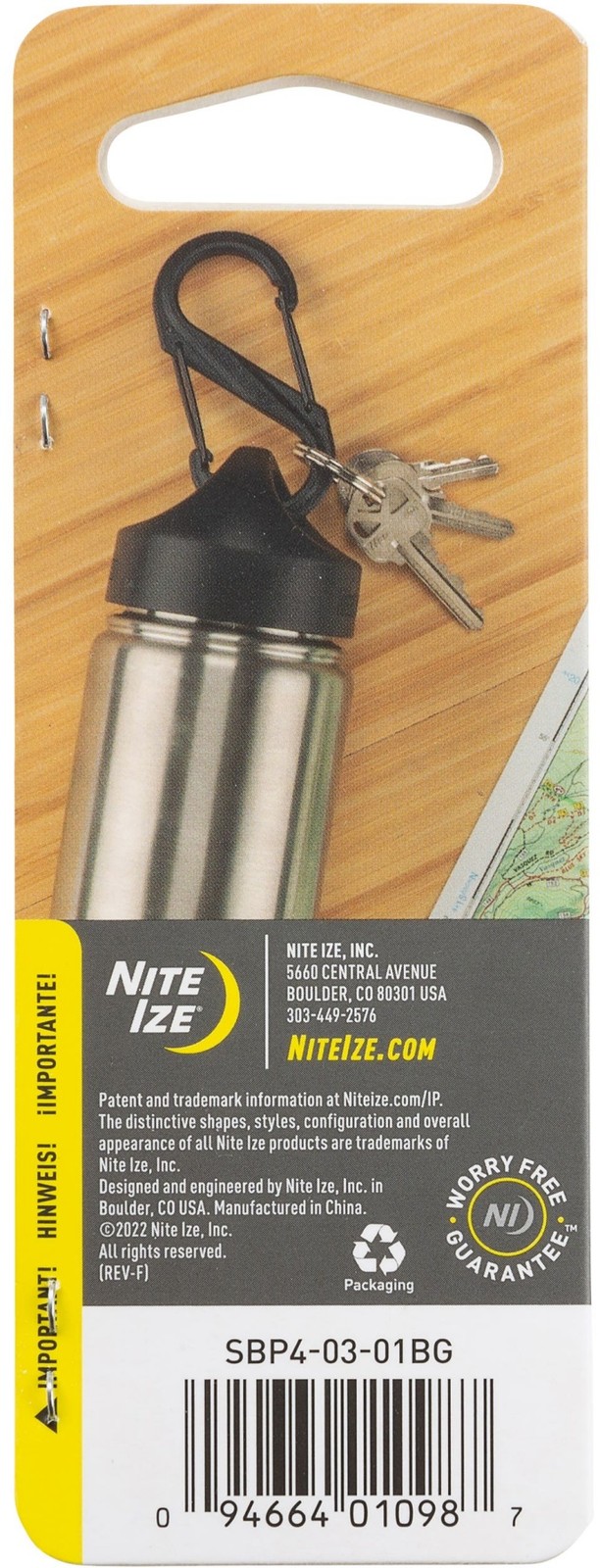 Nite Ize S-Biner Plastic Dual Carabiner #4 - Black (2-Pack)