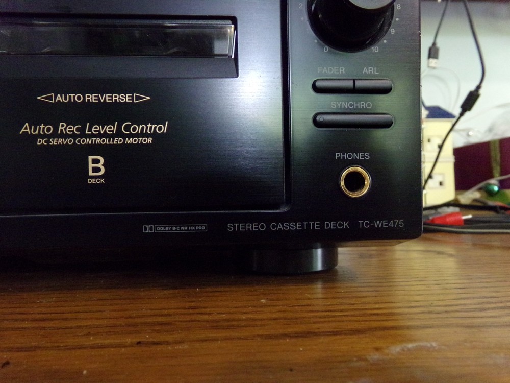 Sony TC-WE475 Dual Deck Cassette Deck Auto Reverse Pitch Control Dolby B C
