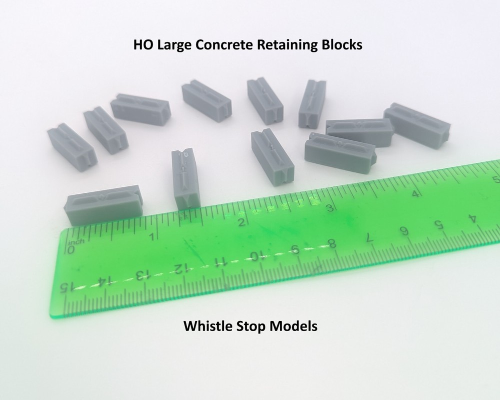 HO Large Concrete Retaining Blocks 12/set