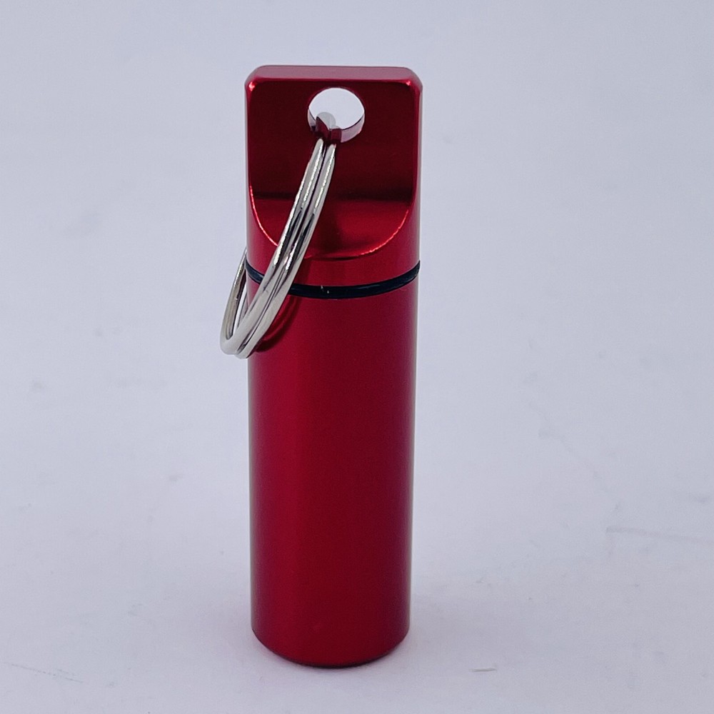 5pcs Waterproof Mini Pill Box Case Holder Container Metal Capsule Tool Keychain