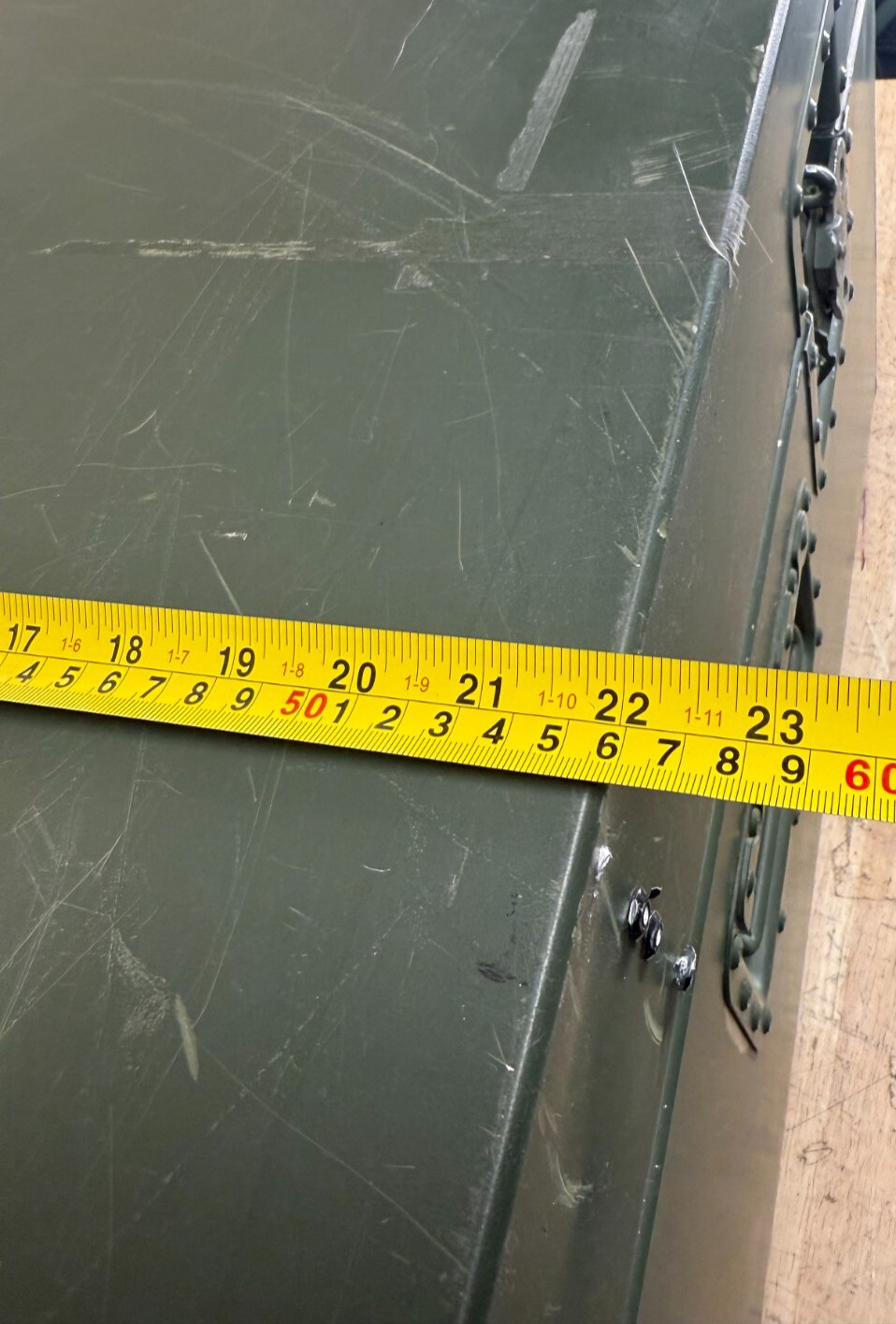 Military Surplus Metal Footlocker Case 39x22x16" Green Waterproof Storage