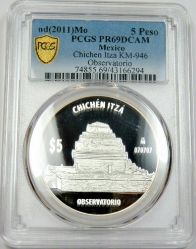 2011 Mo 5 PESOS MEXICO CHICHEN ITZA OBSERVATORIO