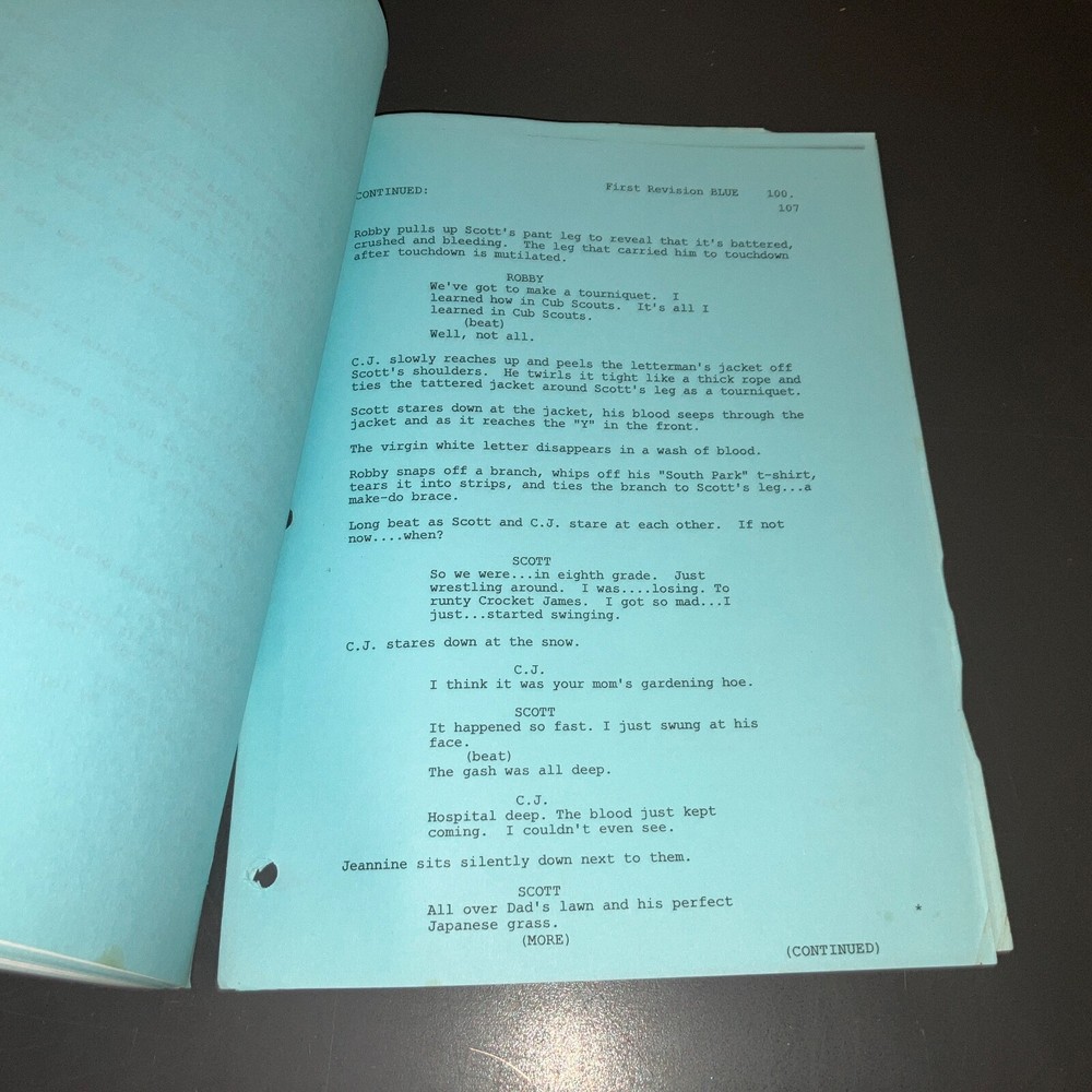 BLACK CADILLAC (12/10/01) Numbered Shooting Draft + Notes + Schedule + COA!
