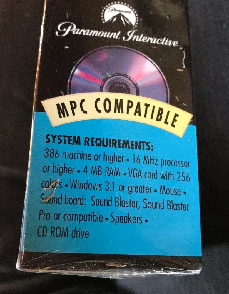 NIP Movie Select MPC Compatible Paramount Interactive Guide Windows PC Sealed