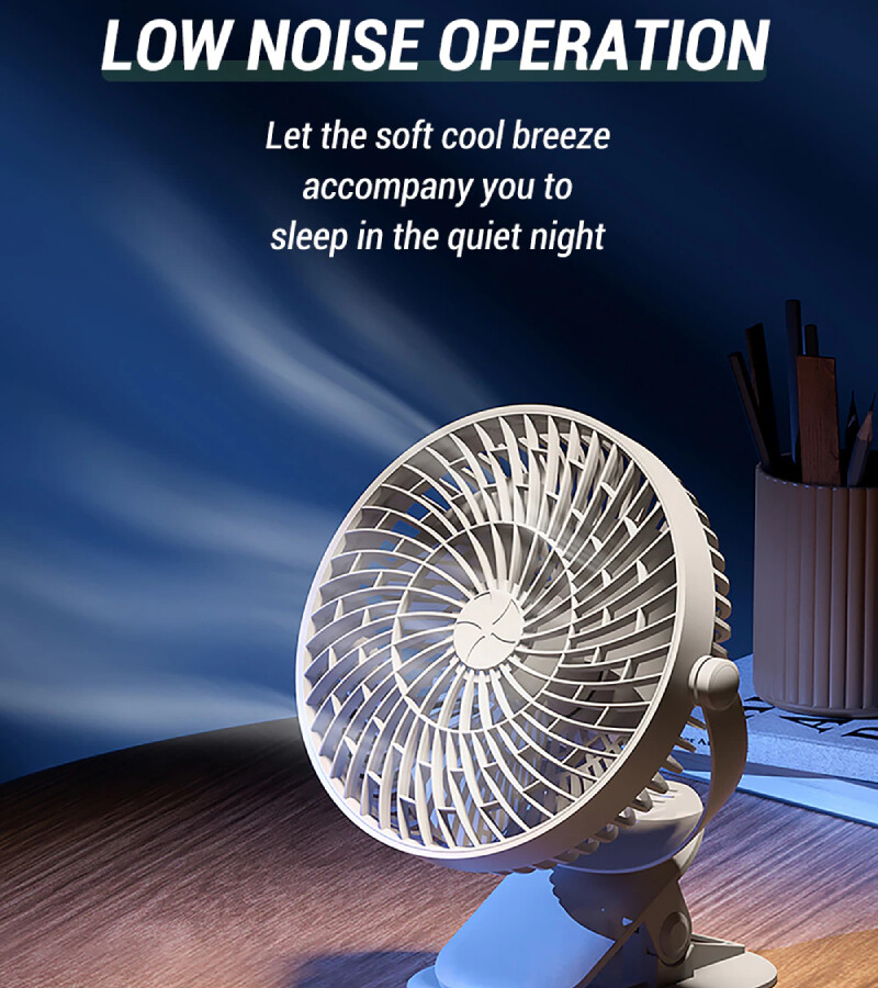 6" USB Desk Clip On Fan Small Air Circulator Portable Cooling Camping Stroller