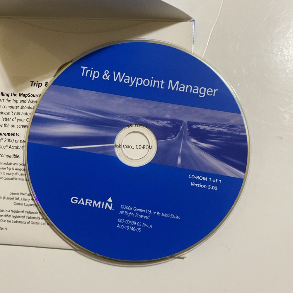 Garmin MapSource Trip Waypoint Manager CD v5.0 Windows 2000 XP 7