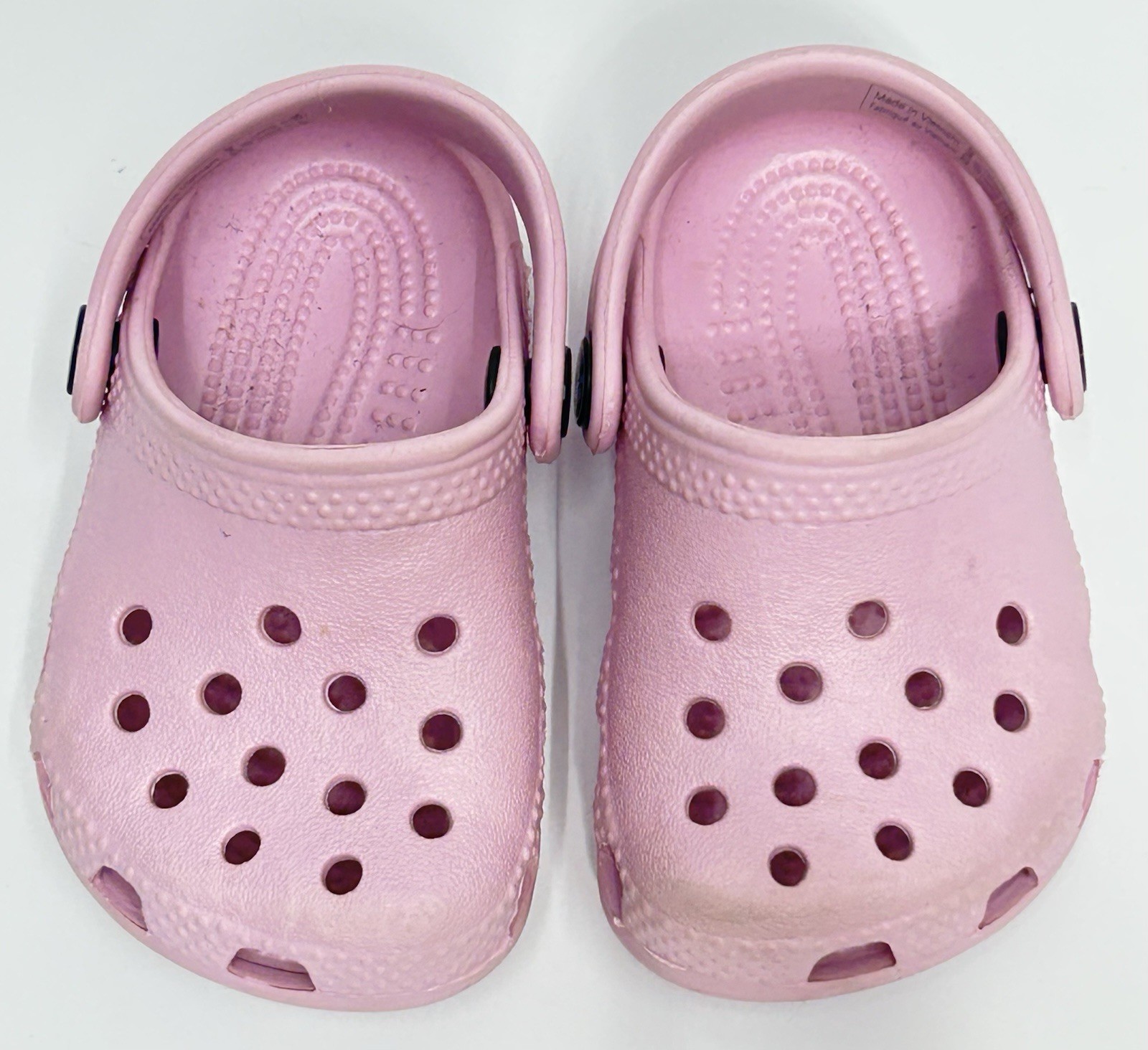 Crocs Classic Clogs Girls 2-3 Infant Baby Pink Slip On Shoes walker