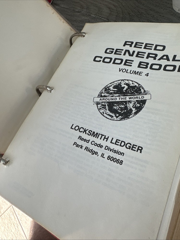 REED Code Book Volume 4 Dated Locksmith Ledger Look Read Fast free Shipping