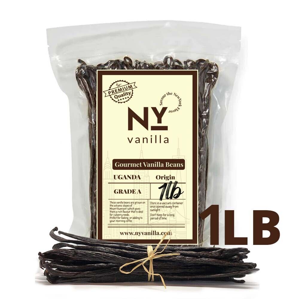 Fresh Organic Vanilla Beans Grade A 5'- 8' - Bulk Vanilla Pods and Vanilla Cuts.