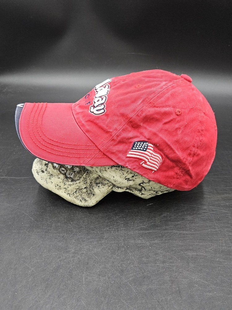Callaway Golf Red Adjustable Baseball Hat Cap With US Flag