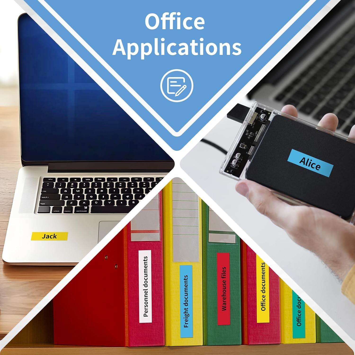 7PK Dymo Letratag Refill 91331 91330 White Plastic 12mm Label Tape 1/2" LT-100H