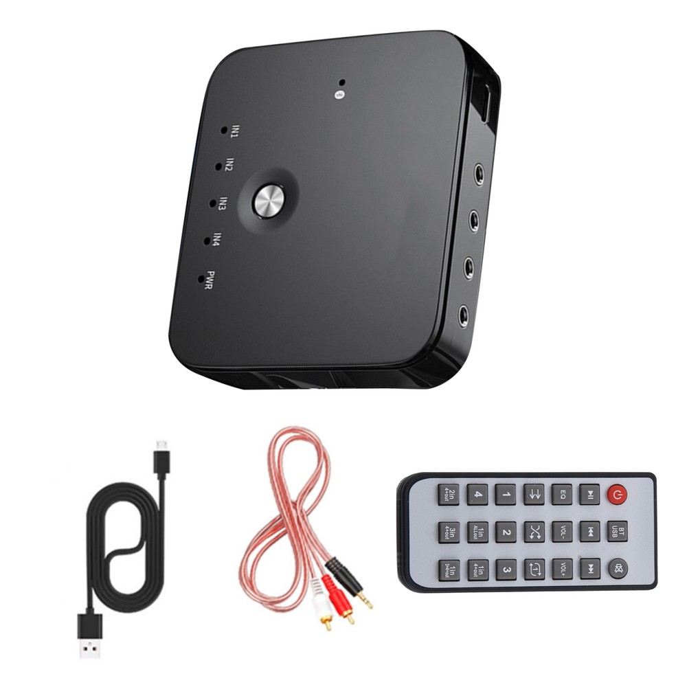 3-in-1 HIFI Audio Adapter Switch Remote Control Bluetooth Receiver Switch Box