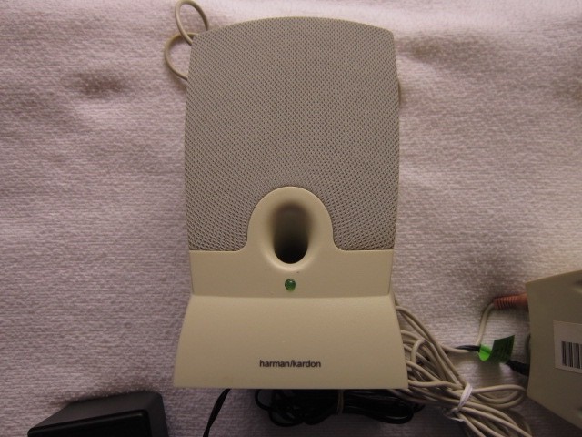 Retro Harmon/Kardon Multimedia Computer Speakers Set with Power Supply Tested