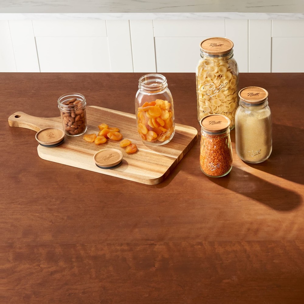 ® Jar Lids, 5 Pack Jar Wooden Storage Lids
