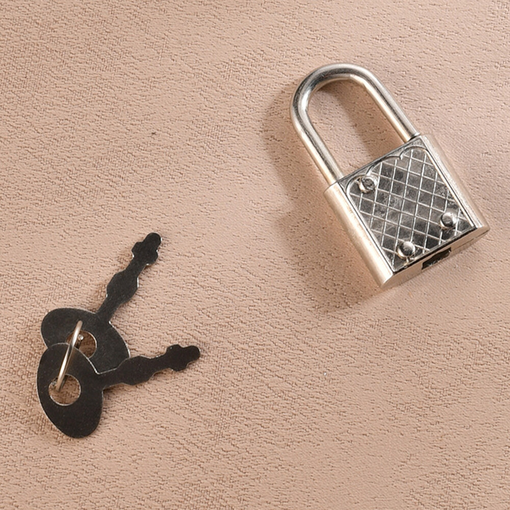 5Pcs Small Metal Padlocks Security Needs Metal Silver Mini Tiny Luggage Art Lock