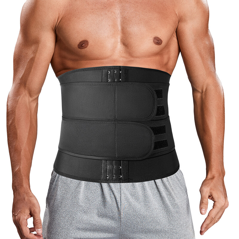 Men's Fat Burner Waist Trainer Cincher Sauna Sweat Belt Body Shaper Workout