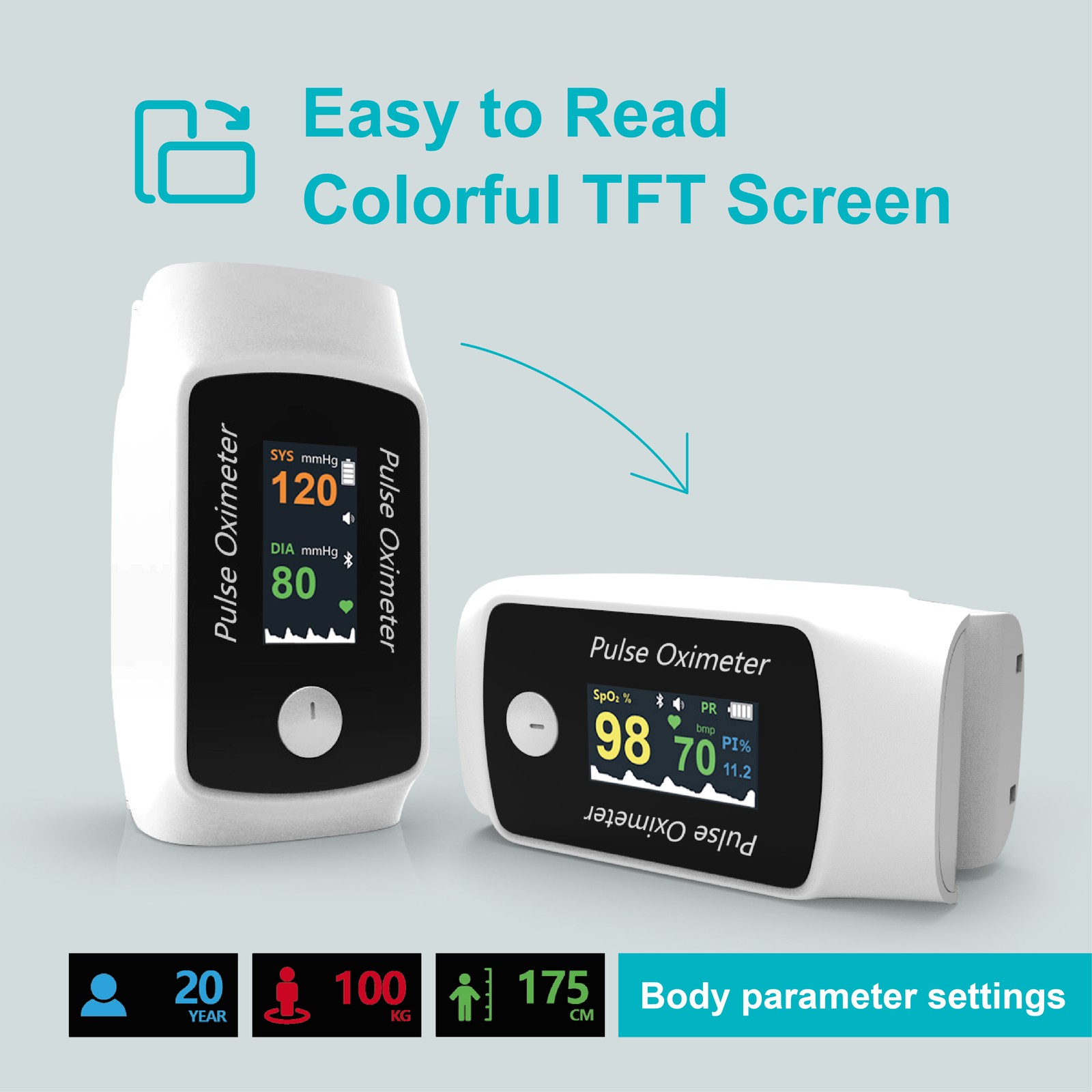 2 Set of Multifunctional Monitor Respiration,Bluetooth  SpO2 PR Blood Pressure