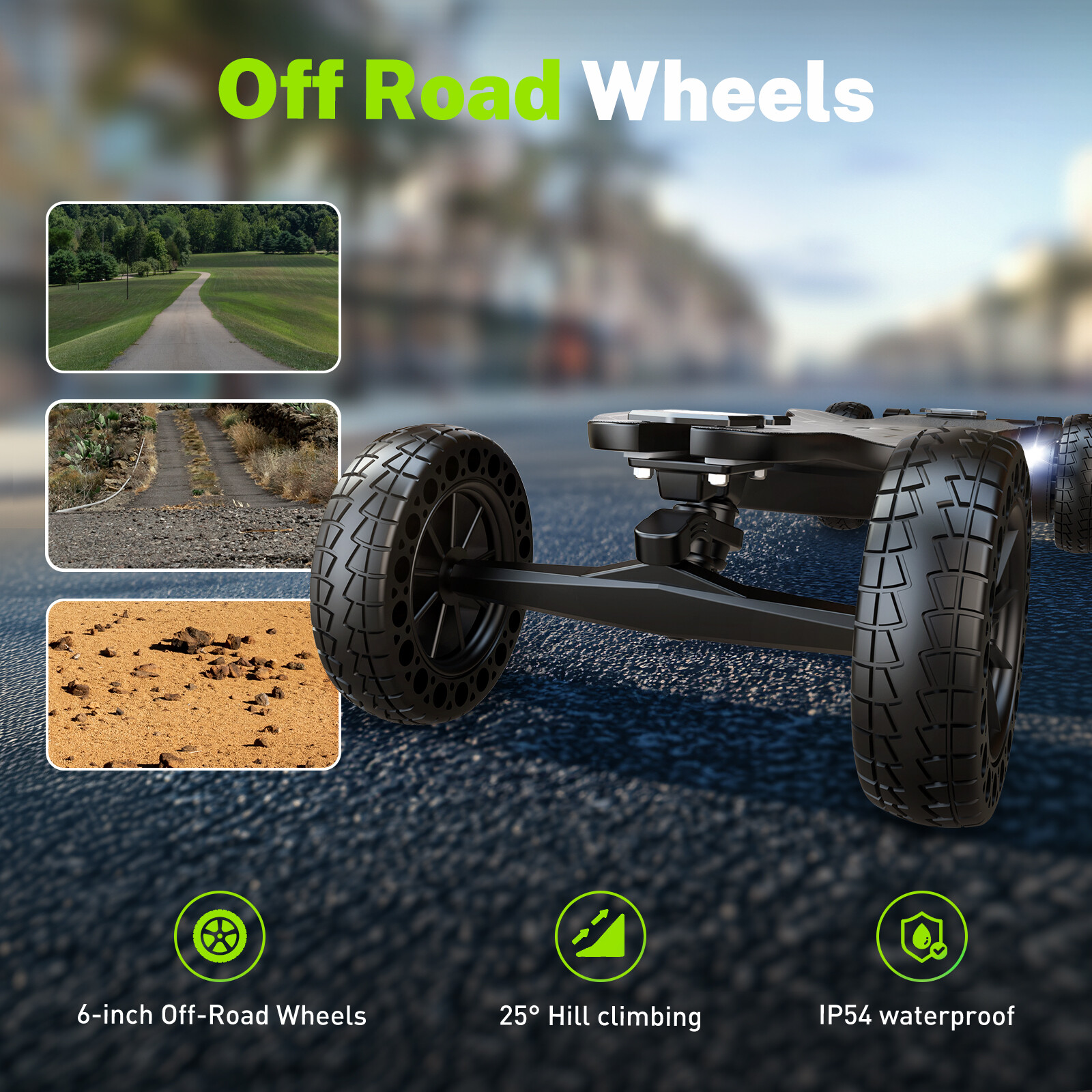 Electric Skateboard Longboard 3000W 32 MPH W/ Ambient Light & Remote Control US