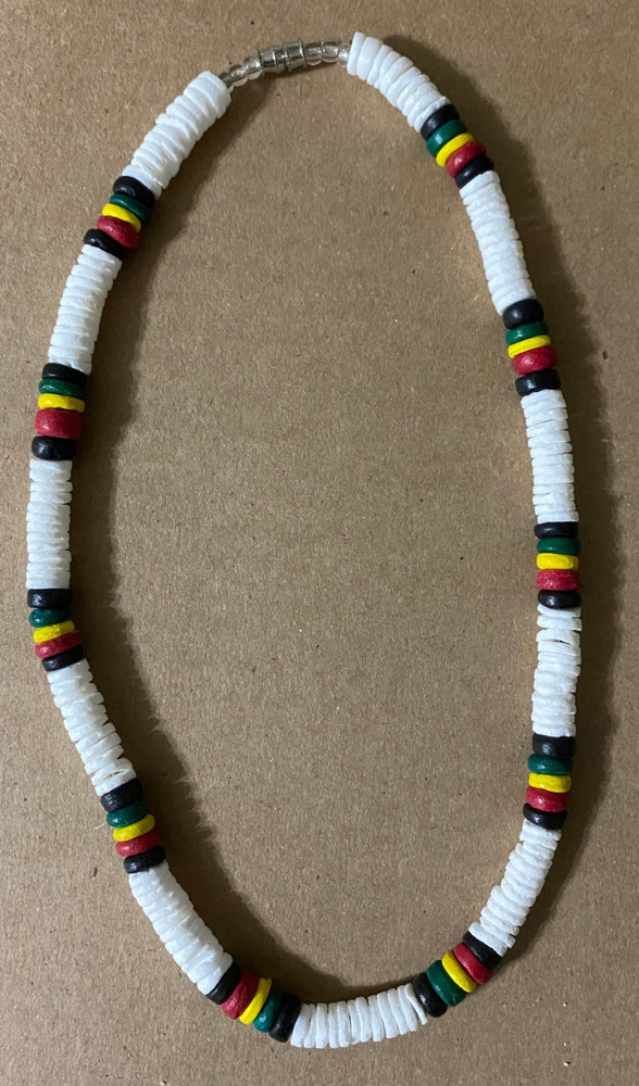 Rasta Puka Clam Shell Necklace All sizes