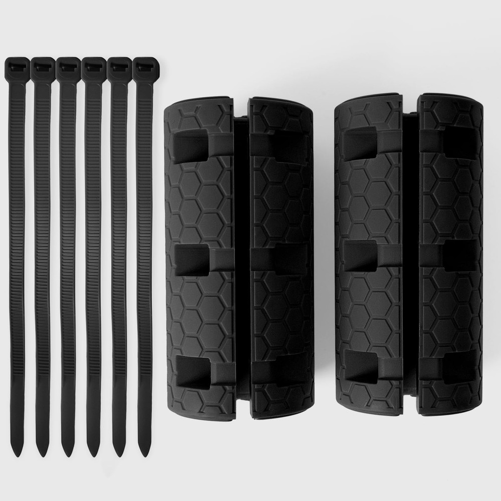 Motorcycle Universal 25-32MM Bumper Decorative Blocks Engine Protective Black