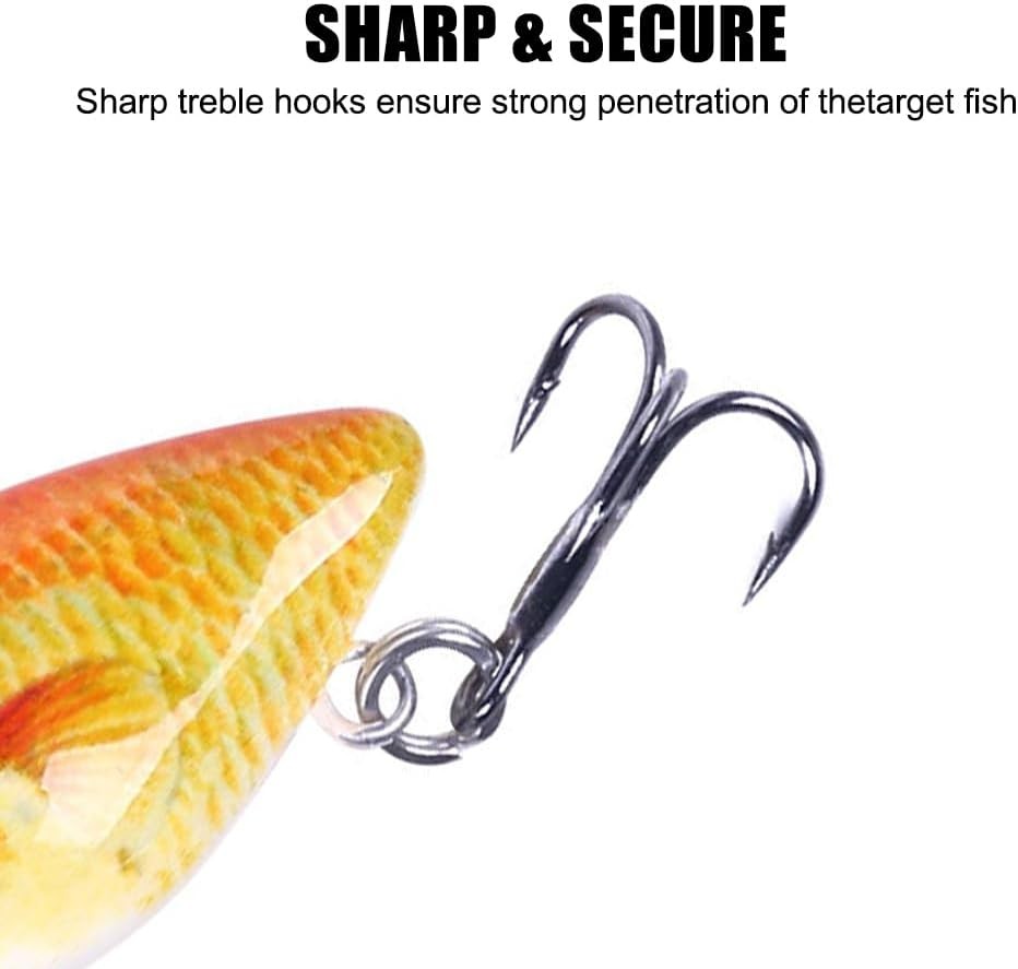 Fishing Lures, ABS Bait Kit Mini Artificial Fish Baits for Small