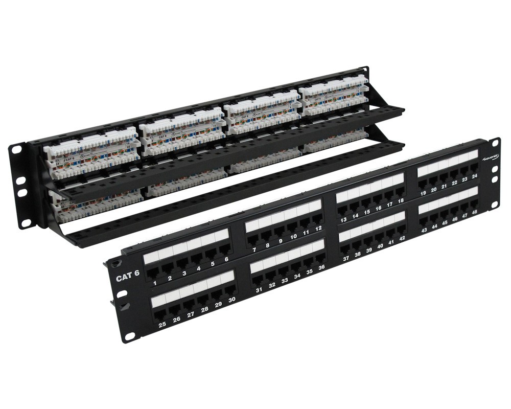 48 port (2U 19inchinch CAT6 Universal Patch Panel Rack Mountable