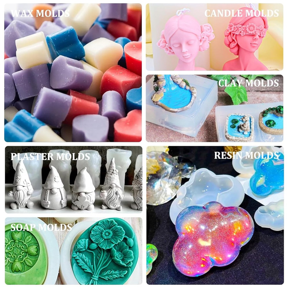 Silicone Mold Making Kit 100oz Translucent Liquid Silicone Rubber Mold Making